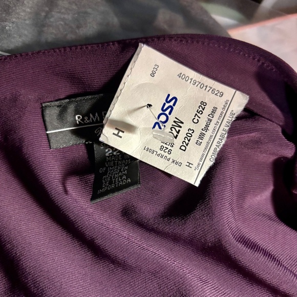 Purple  Floor Length Plus Dress - Picture 5 of 8